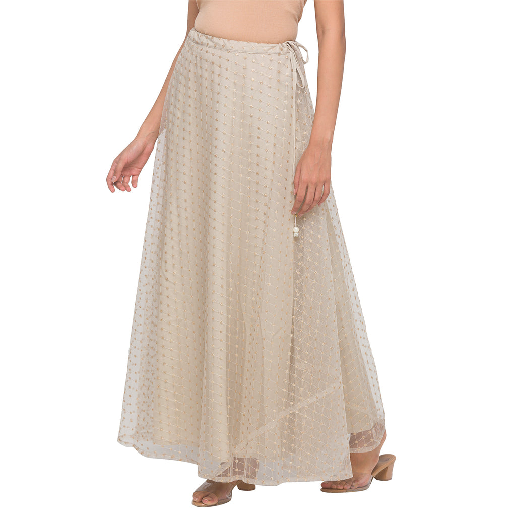 Sequinned Net Skirt