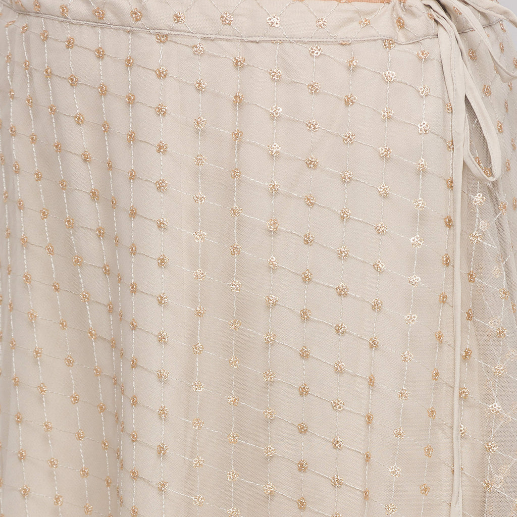 Sequinned Net Skirt
