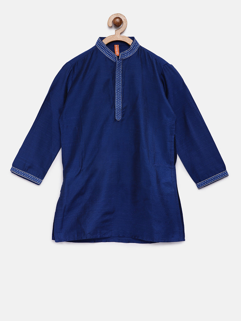 Kids Boys Straight Full Sleeve Royal Blue Kp Set