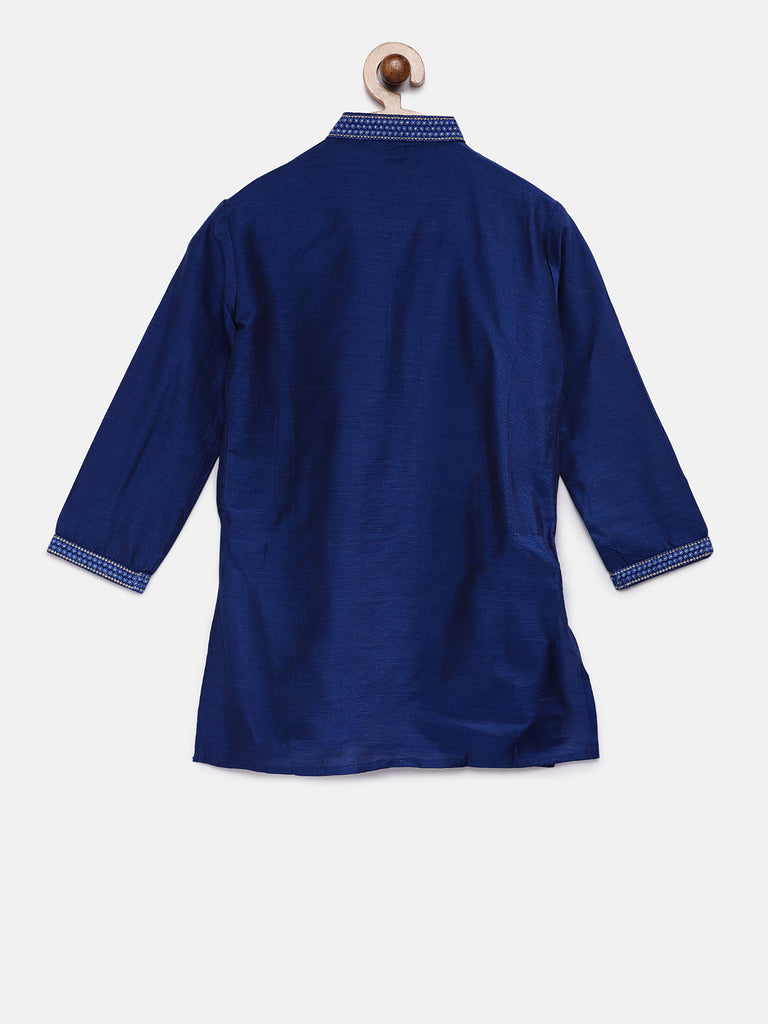 Kids Boys Straight Full Sleeve Royal Blue Kp Set