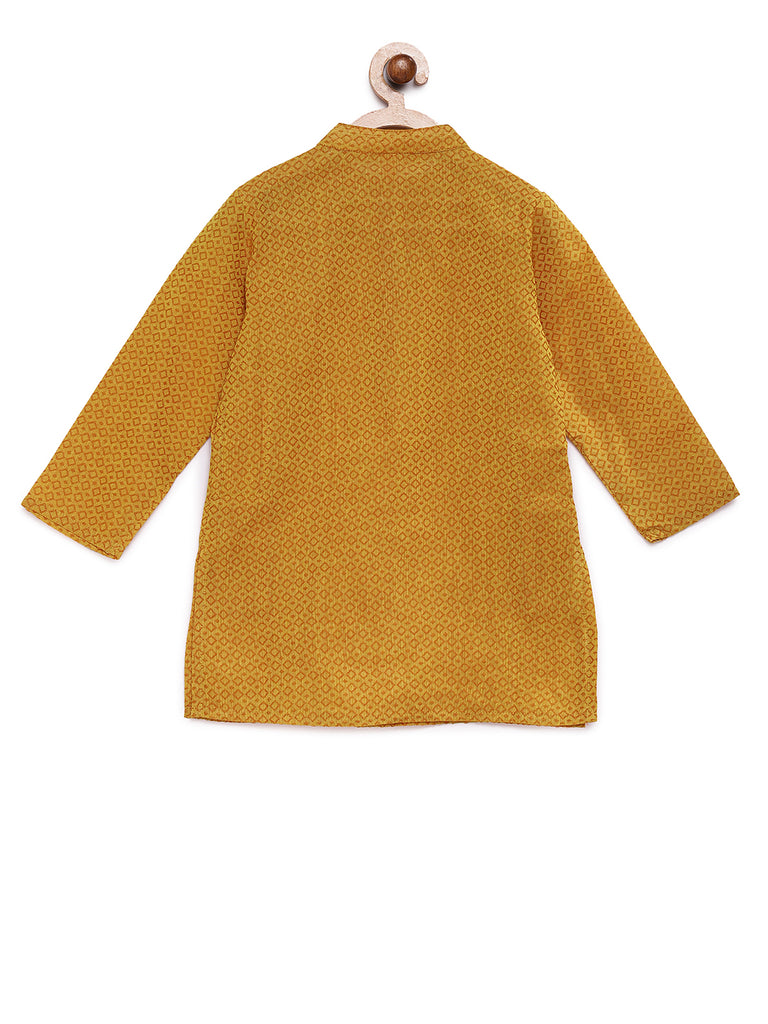 Kids Boys Straight Full Sleeve Lt.Orange Kurta