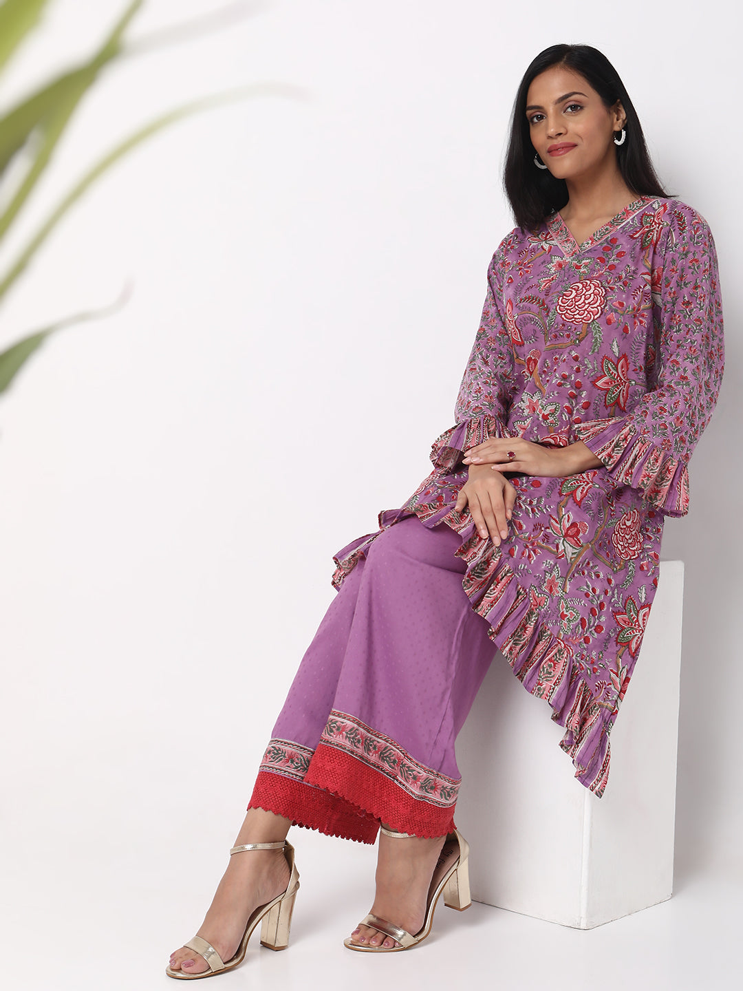 Flare Fit Floral Kurta Sets