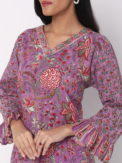 Flare Fit Floral Kurta Sets