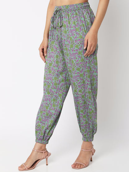 Aseesa Women's Grey Cotton Printed Ethnic Sets