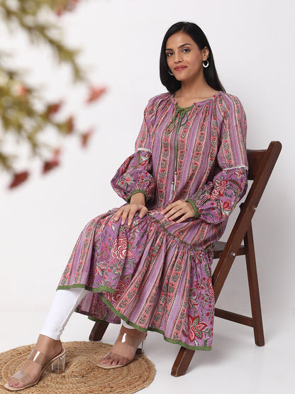 Relaxed Fit Floral Kurta
