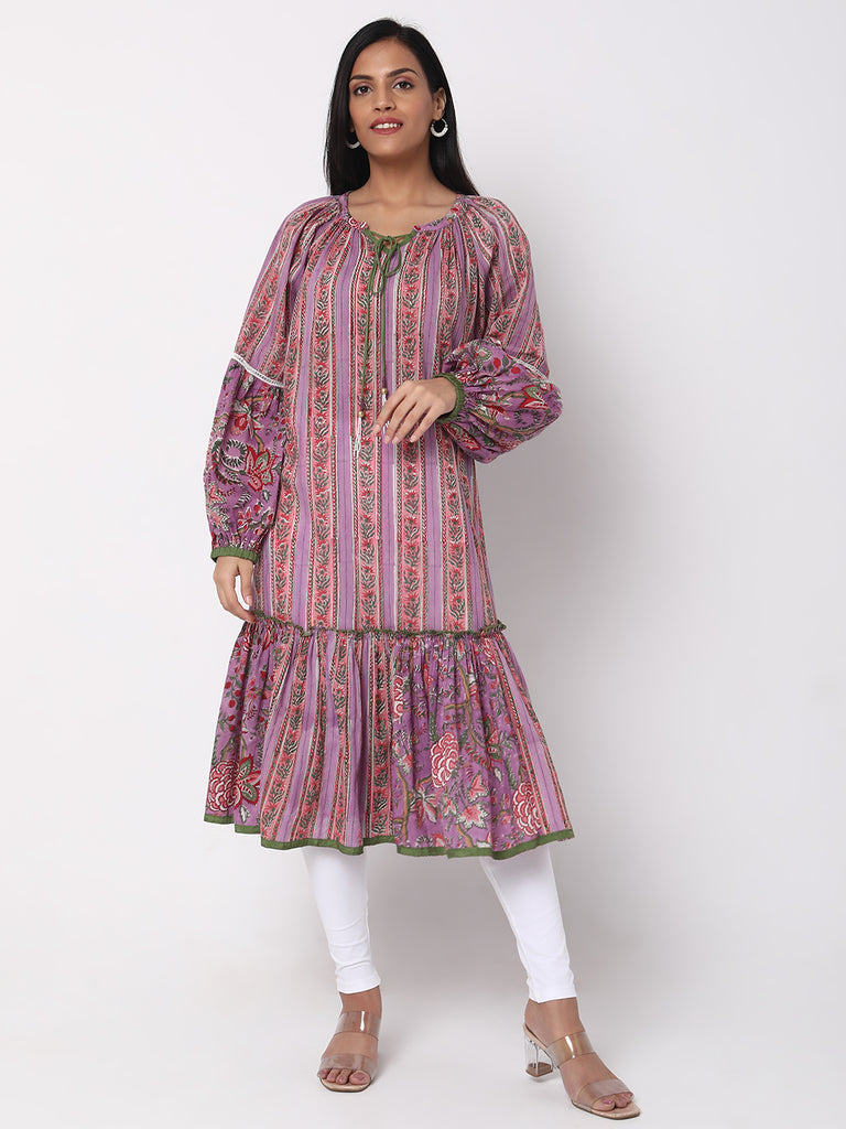 Relaxed Fit Floral Kurta