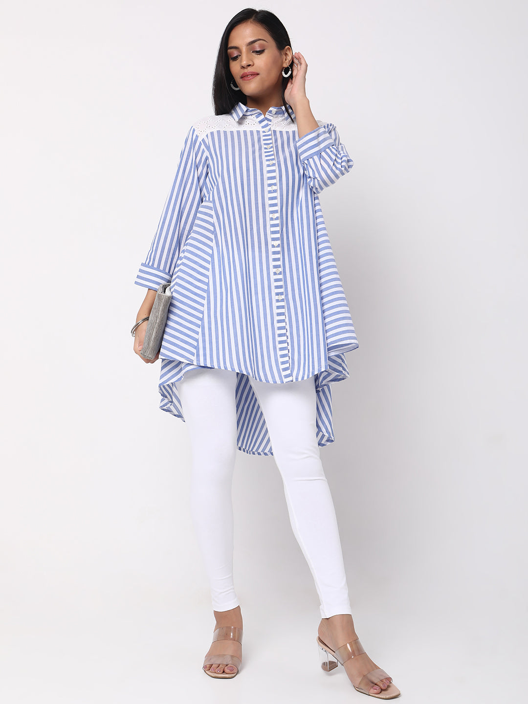 Flare Fit Striped Kurta