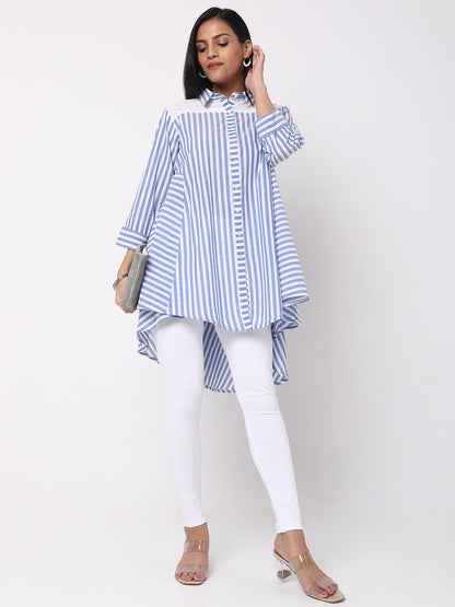 Flare Fit Striped Kurta