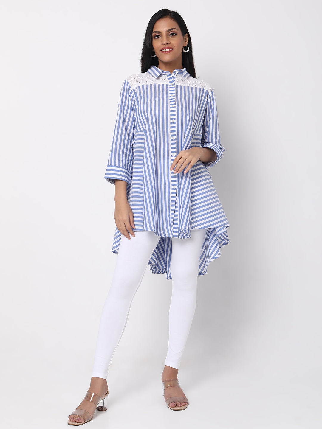 Flare Fit Striped Kurta
