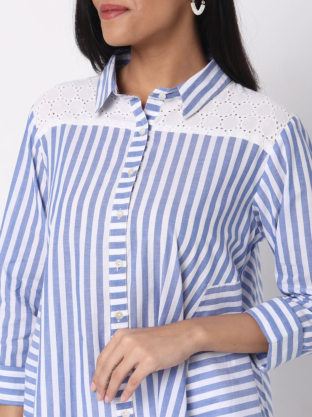 Flare Fit Striped Kurta