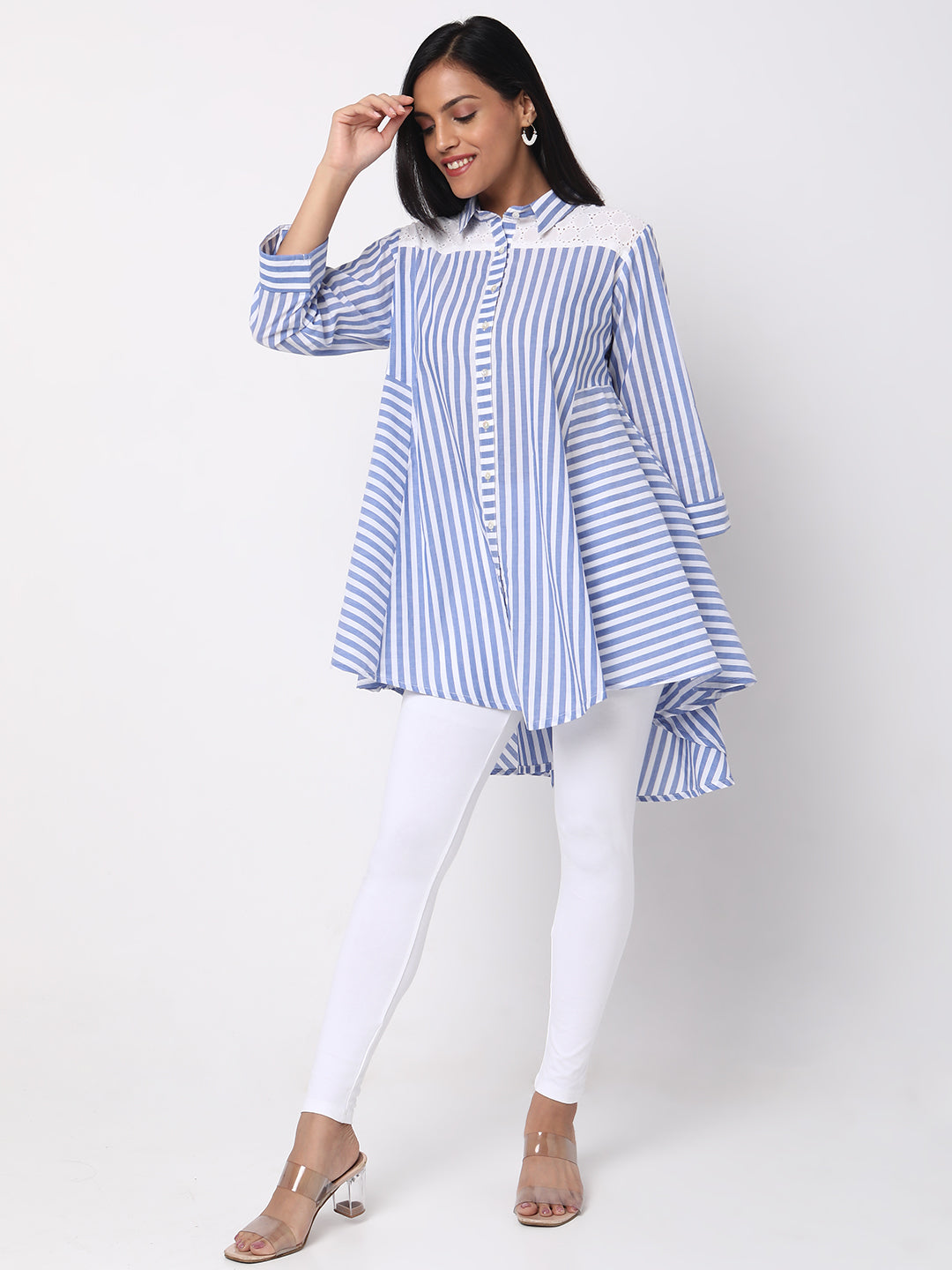 Flare Fit Striped Kurta