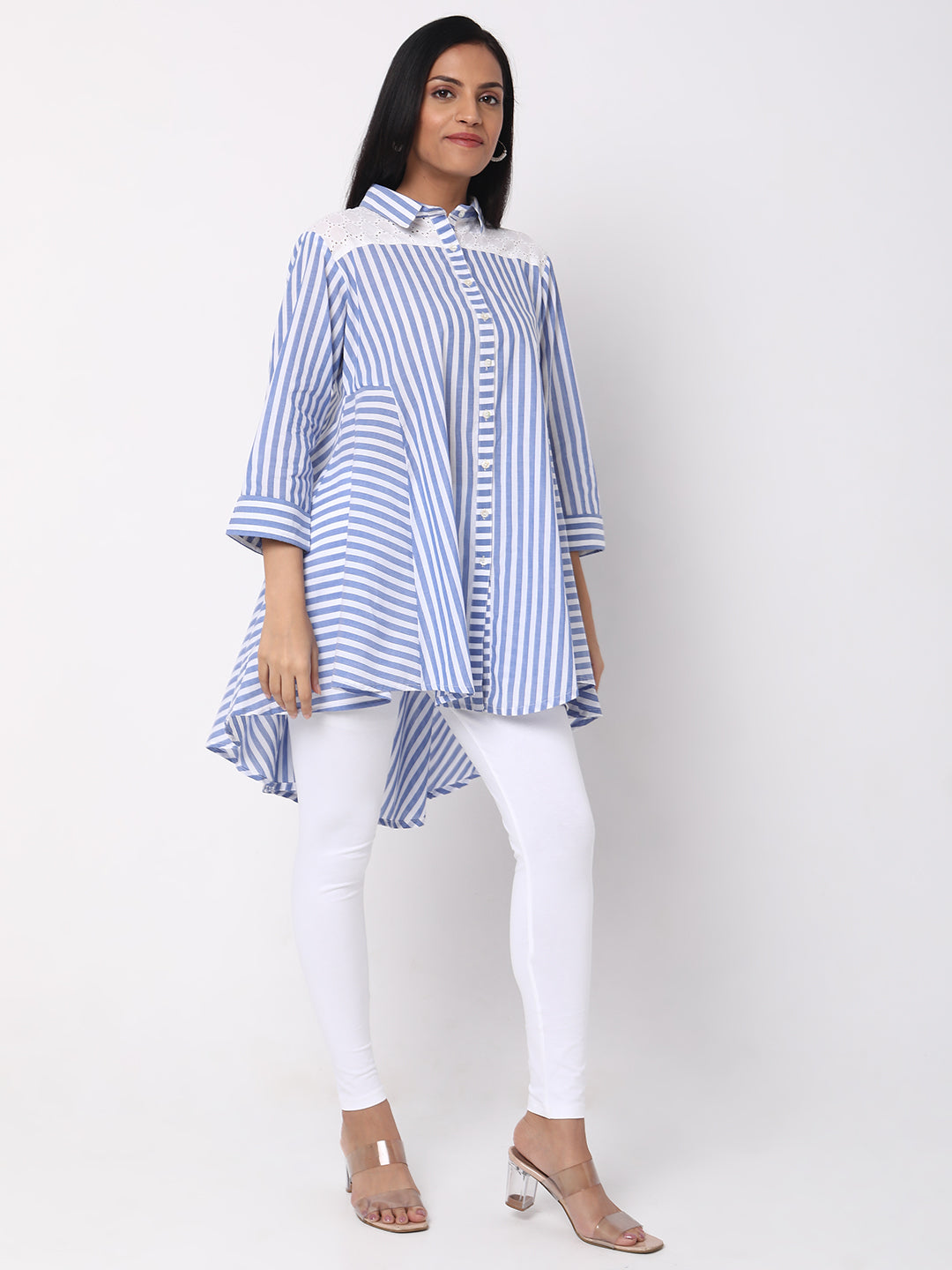 Flare Fit Striped Kurta