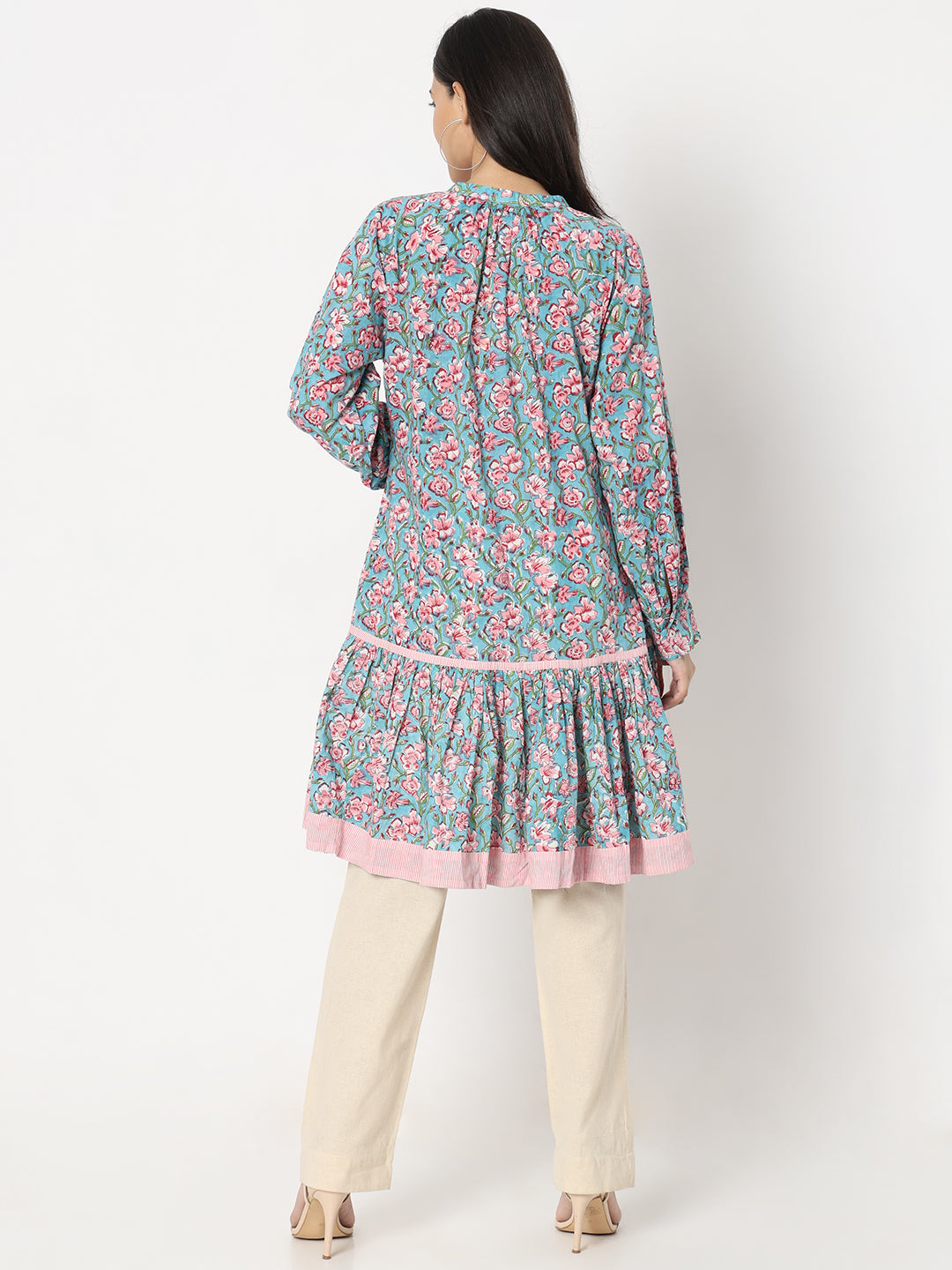 Flare Fit Floral Kurta