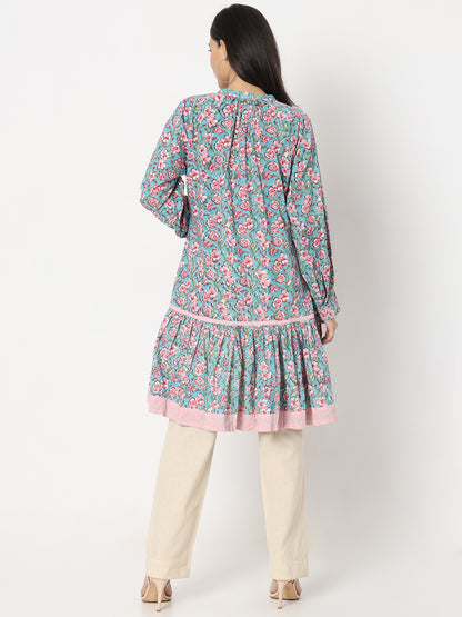 Flare Fit Floral Kurta