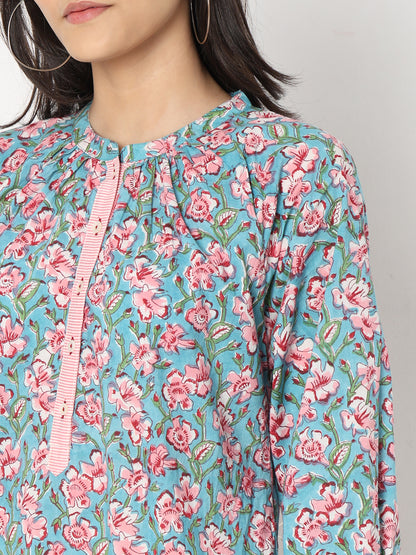 Flare Fit Floral Kurta