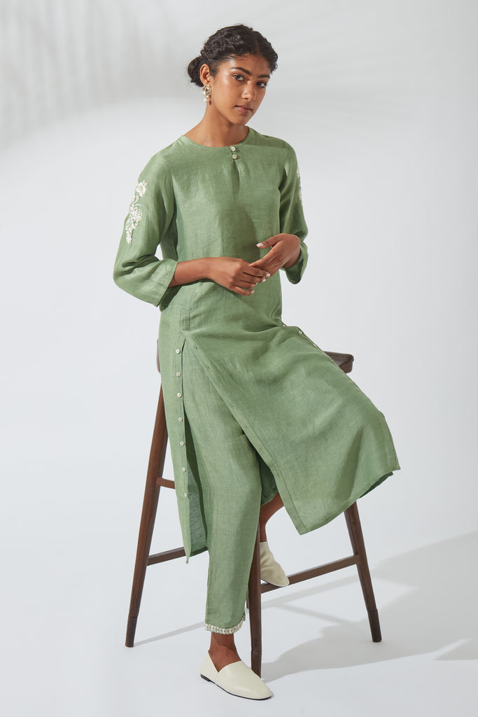 Frost Green Functional Kurta Dress