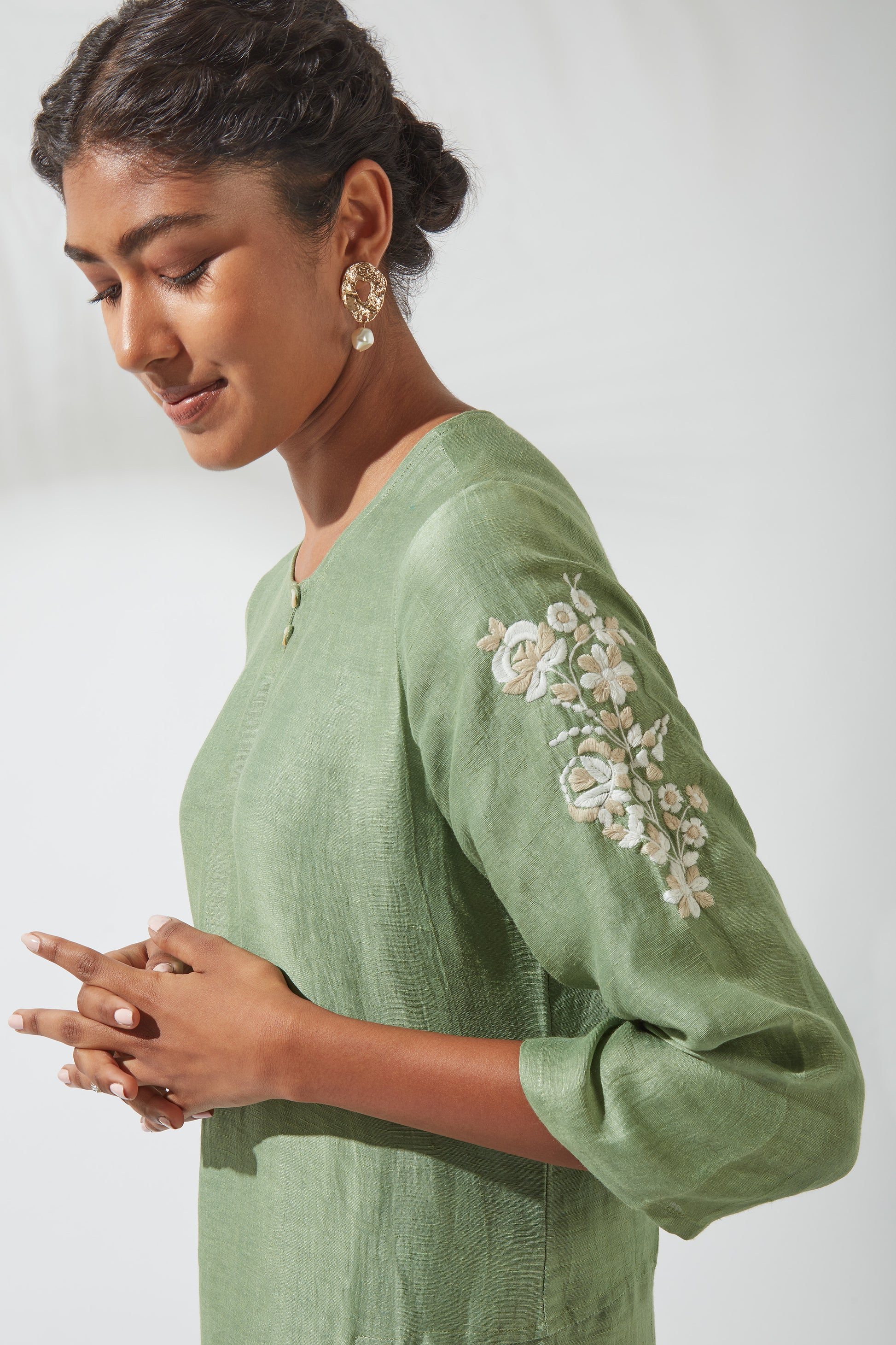 Frost Green Functional Kurta Dress
