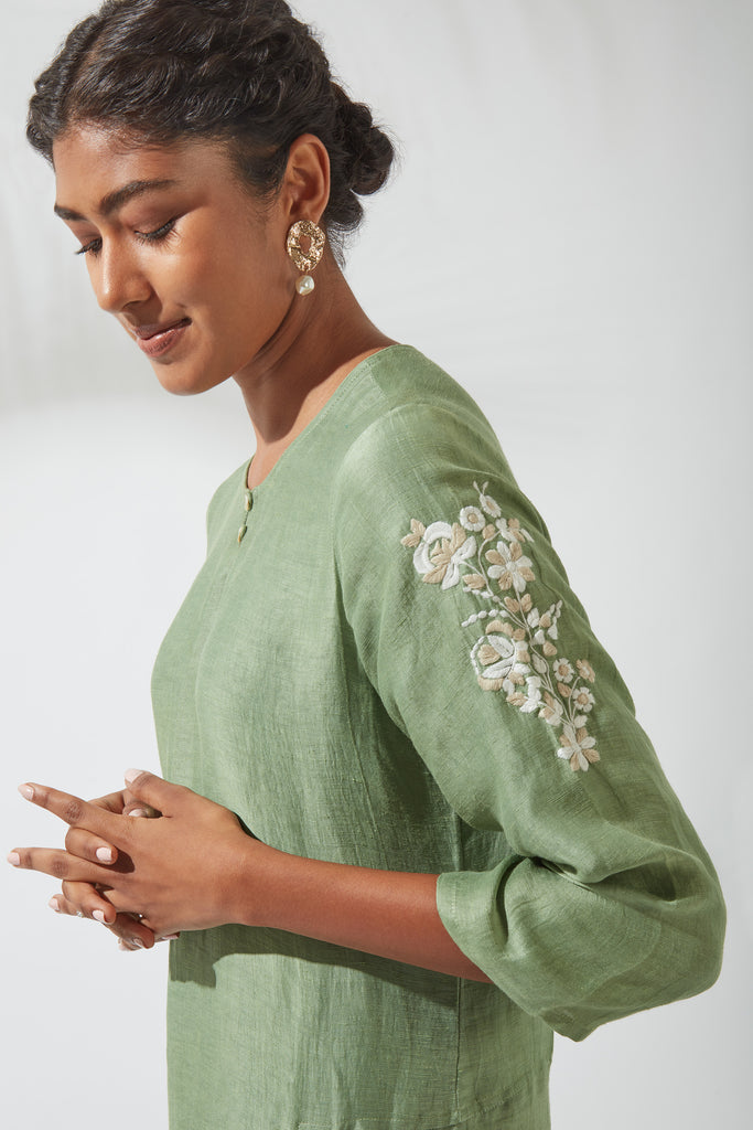 Frost Green Functional Kurta Dress