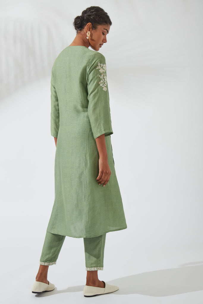 Frost Green Functional Kurta Dress