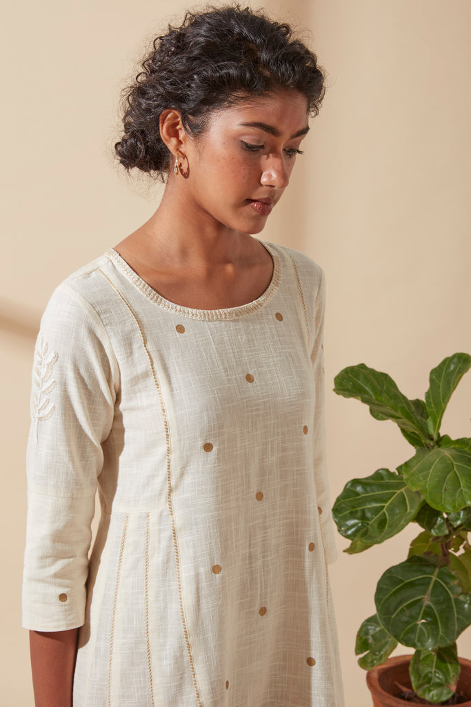 Ecru Abha Style Kurta