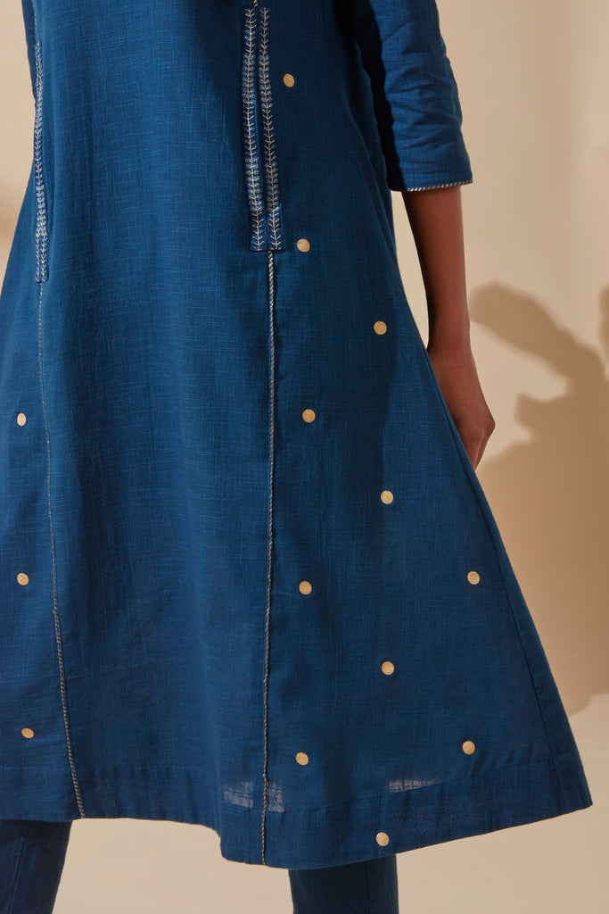 Indigo Straight Kurta