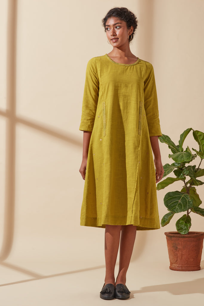 Mustard Straight Kurta