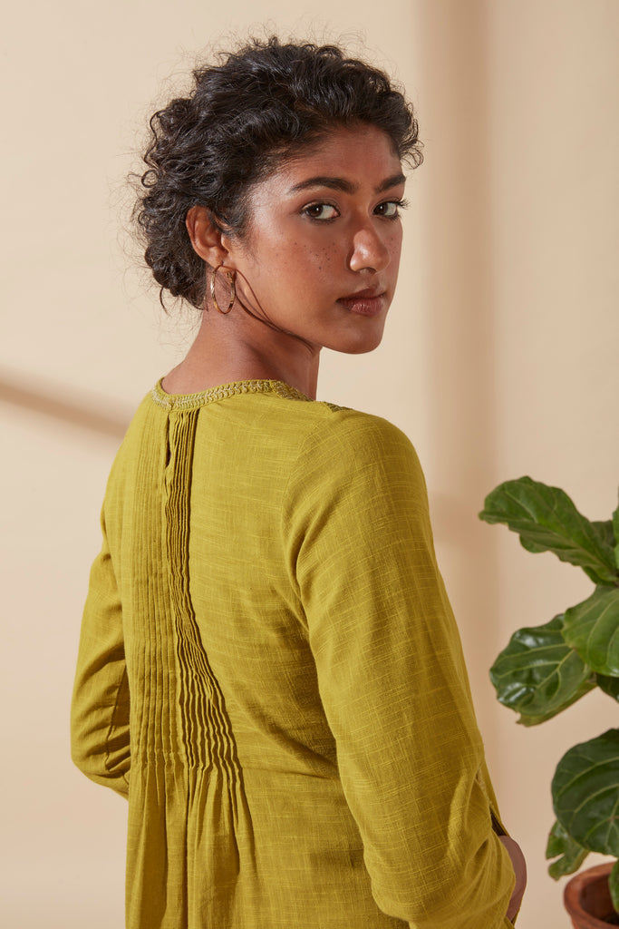 Mustard Straight Kurta