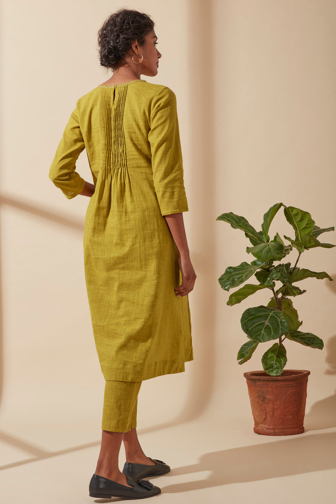 Mustard Straight Kurta