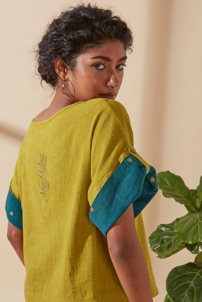 Ishita Dutta in Mustard Box Top