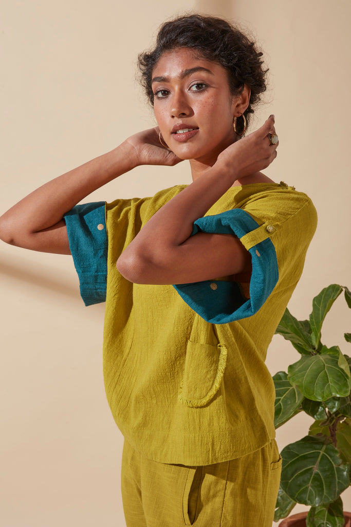 Ishita Dutta in Mustard Box Top