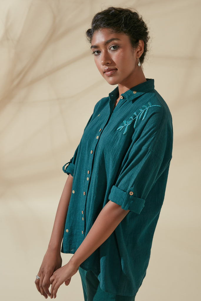 Teal Box Shirt