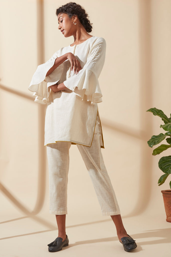 Ecru Bell Sleeve Tunic