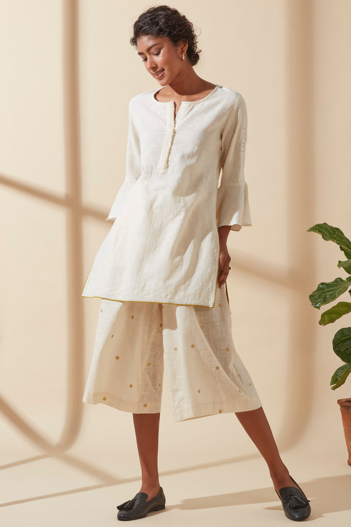 Ecru Bell Sleeve Tunic