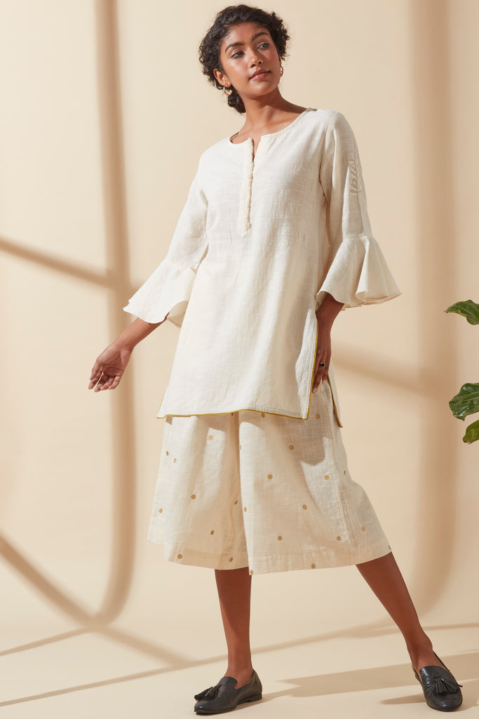 Ecru Bell Sleeve Tunic