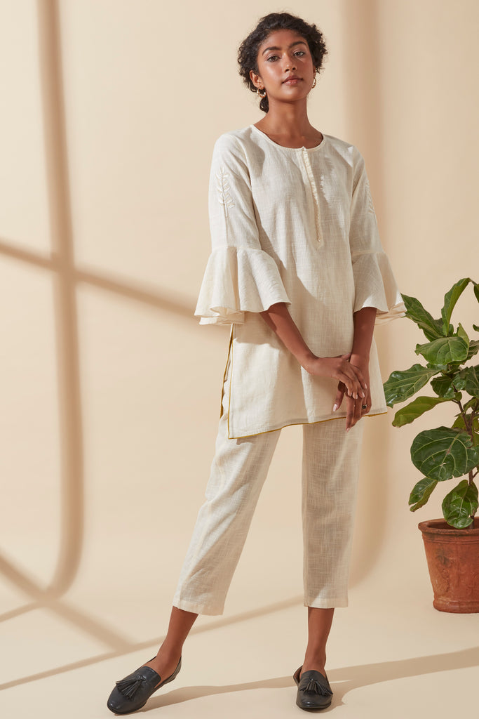 Ecru Bell Sleeve Tunic