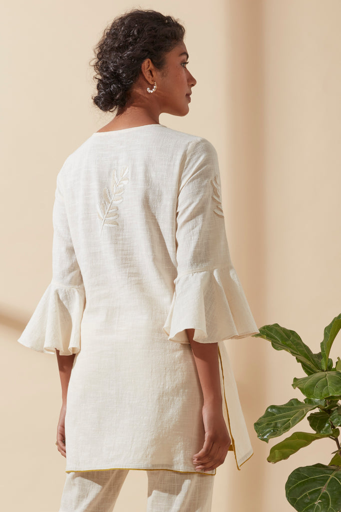 Ecru Bell Sleeve Tunic
