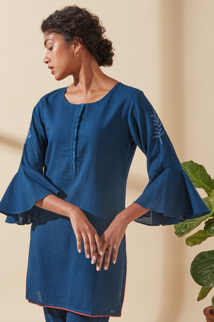 Indigo Bell Sleeve Tunic
