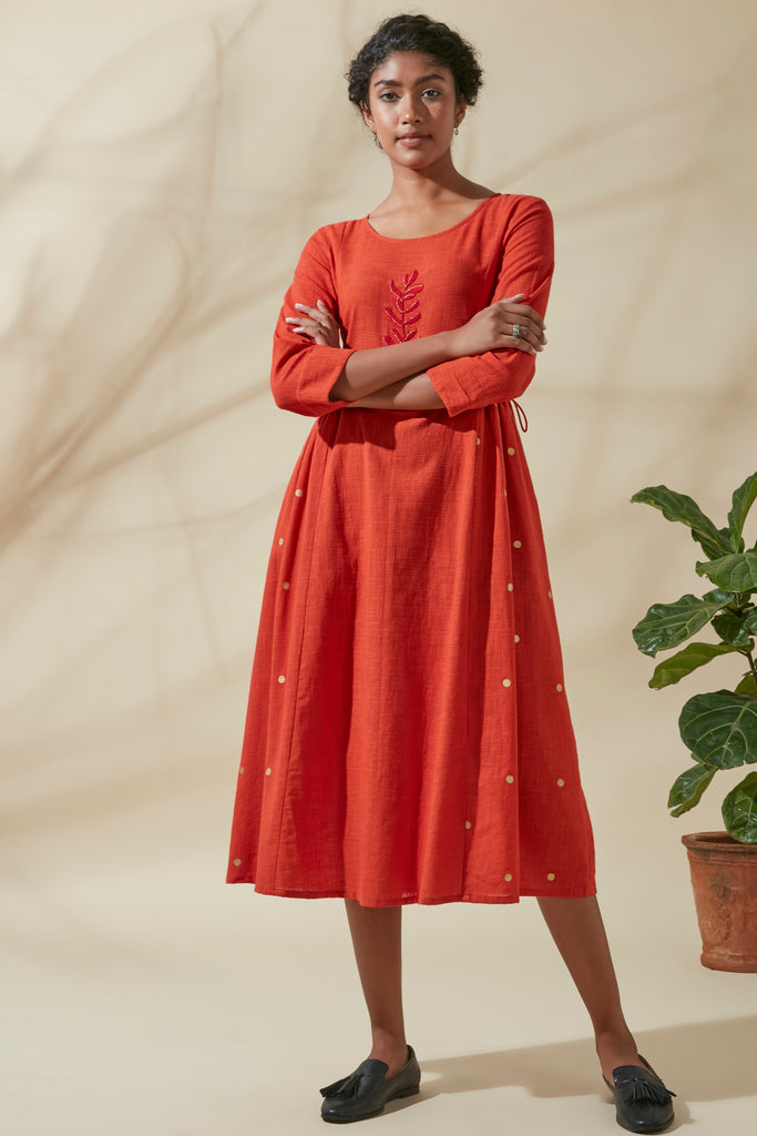 Crimson Abha Style Kurta Dress