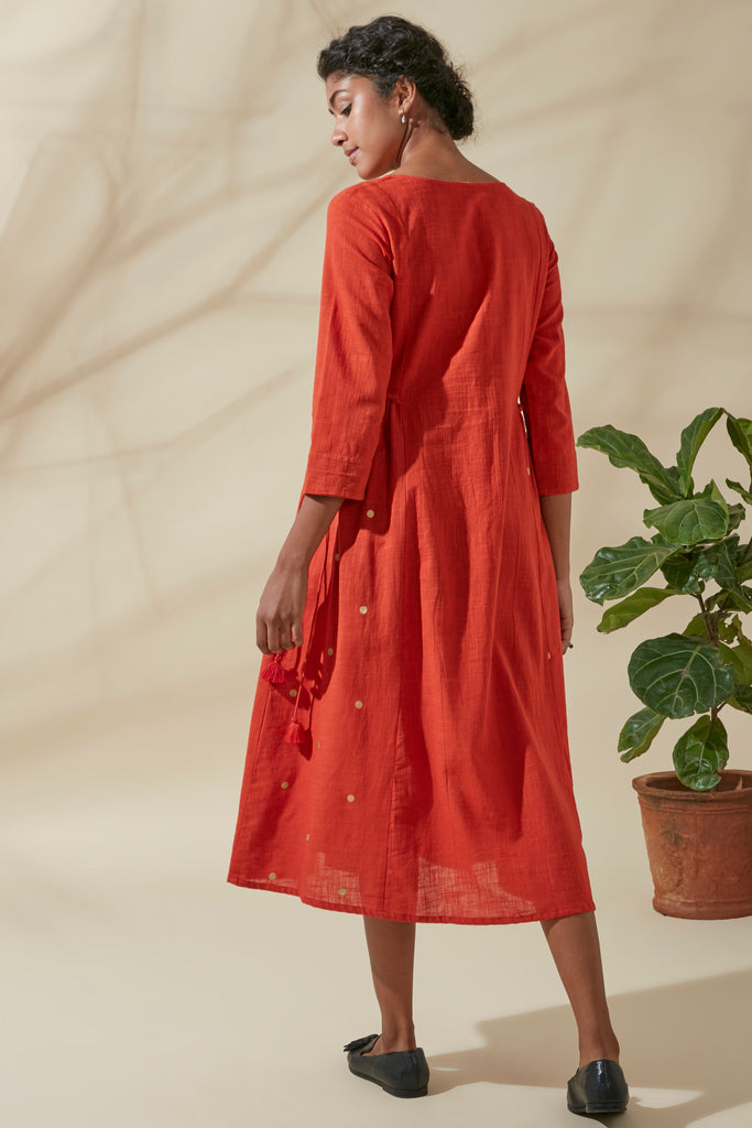 Crimson Abha Style Kurta Dress