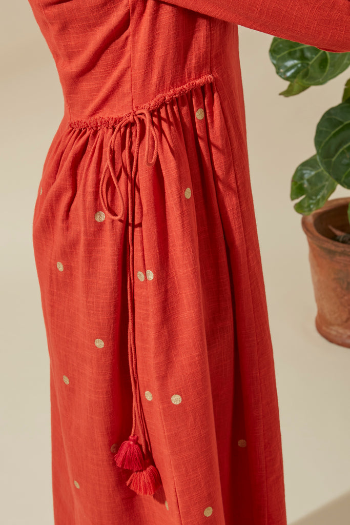 Crimson Abha Style Kurta Dress