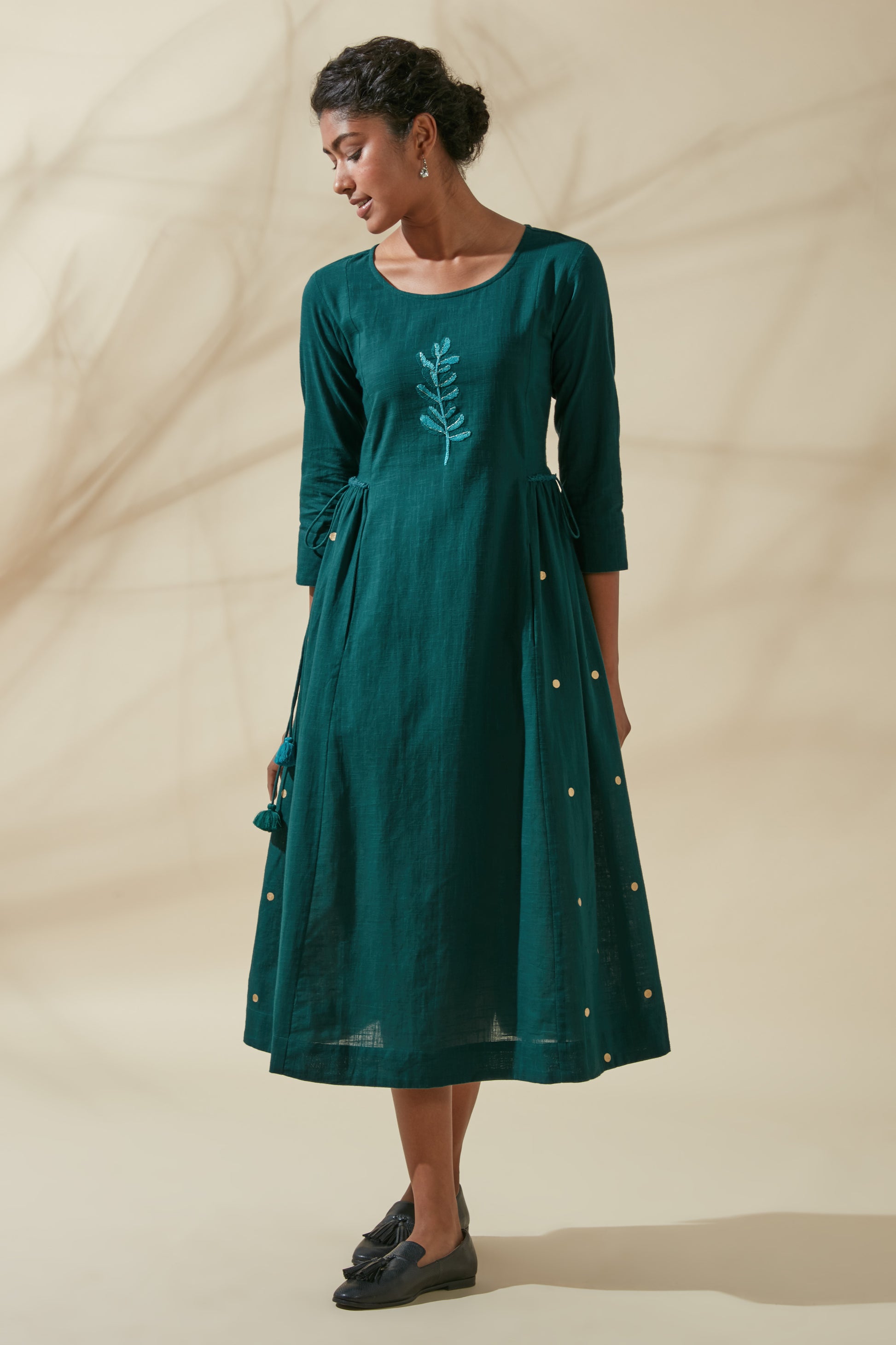 Teal Abha Style Kurta Dress
