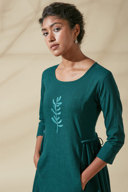 Teal Abha Style Kurta Dress