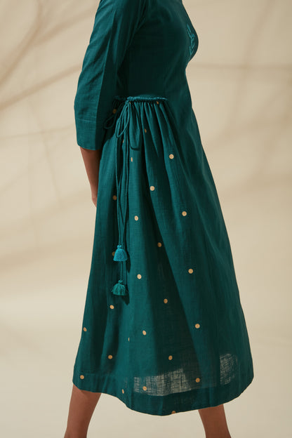 Teal Abha Style Kurta Dress