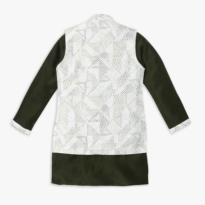 Boys Regular Fit Embellished Kurta Sets