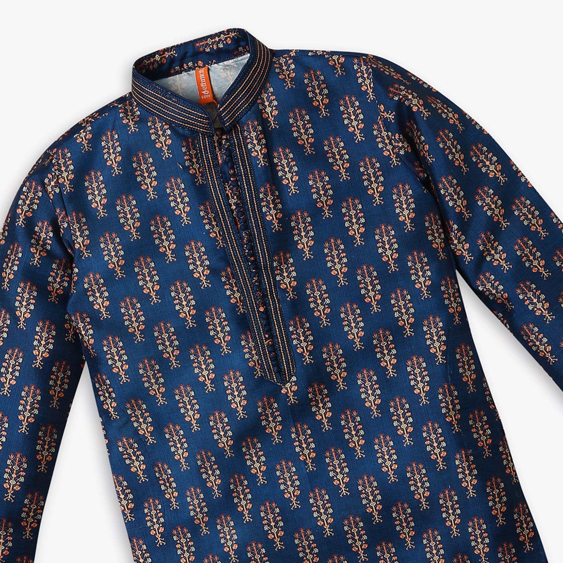 Boy's Regular Fit Printed Kurta Sets