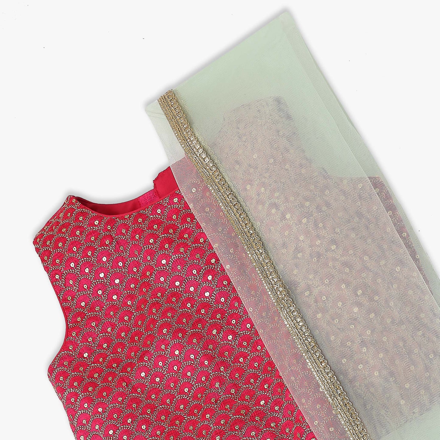 Girl's Regular Fit Embroidered Ethnic Sets