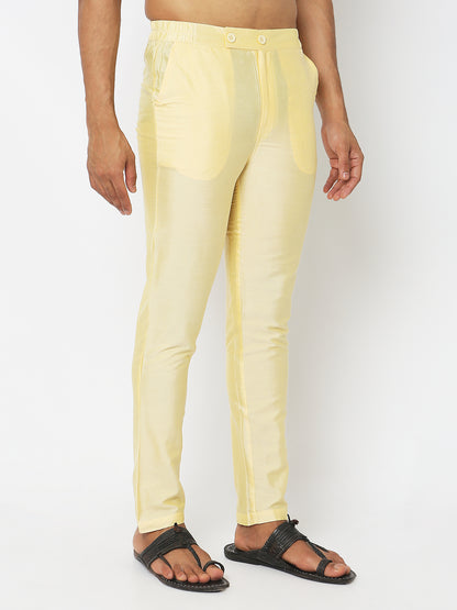 Regular Fit Solid Mid Rise Ethnic Pants