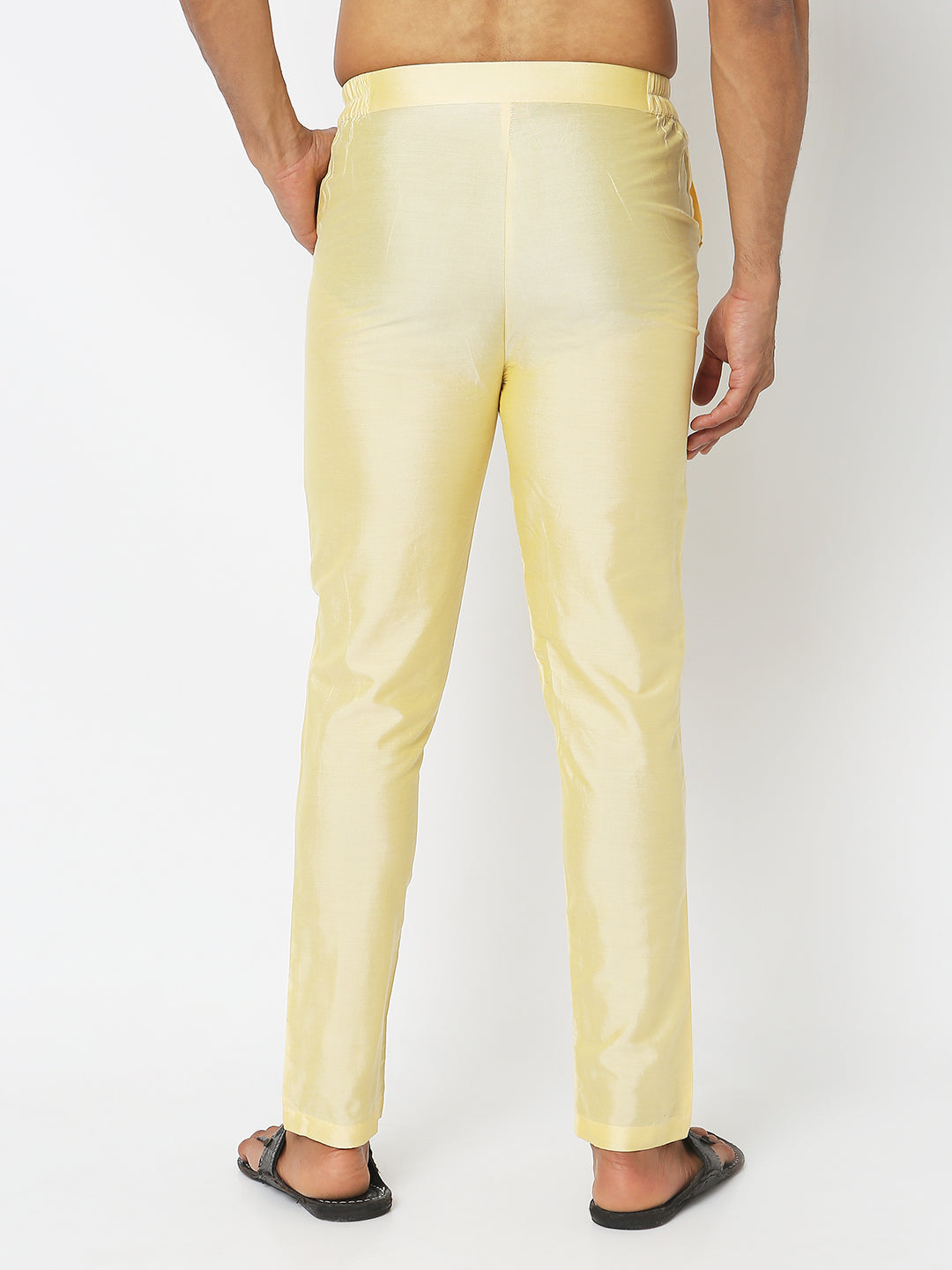 Regular Fit Solid Mid Rise Ethnic Pants