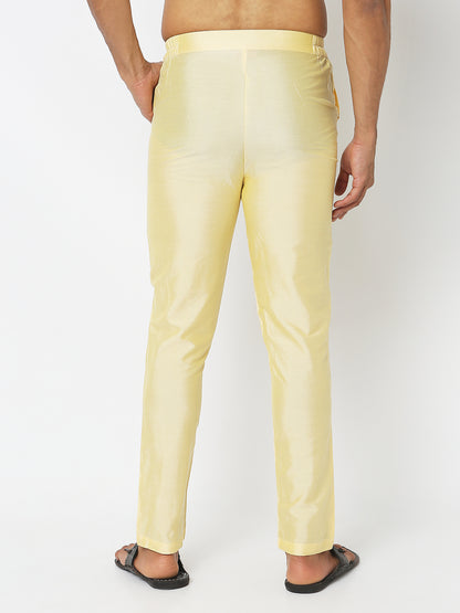 Regular Fit Solid Mid Rise Ethnic Pants