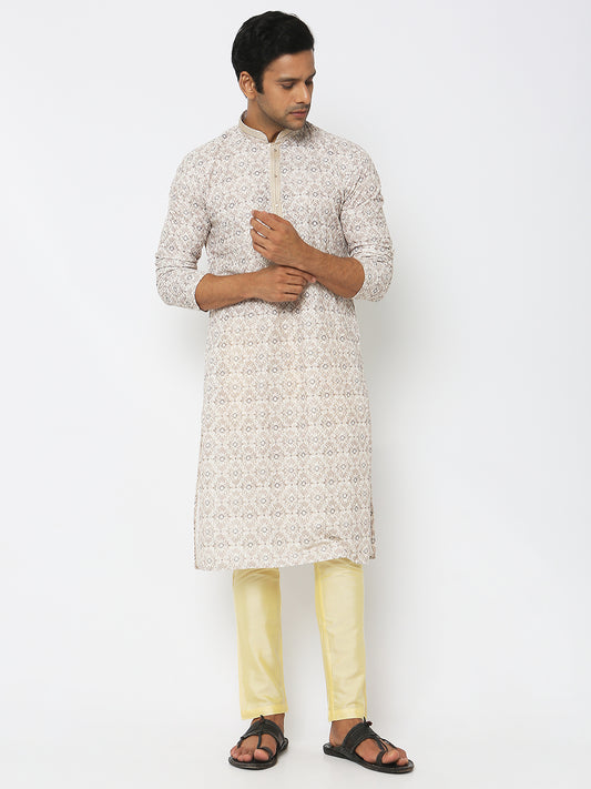 Regular Fit Solid Mid Rise Ethnic Pants